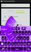 Teclado Brilho Roxo grátis screenshot 2