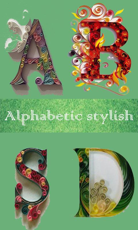 stylish alphabet a images