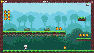 Rabbit Runner - Jeu de sauts de pixels 2D screenshot 1