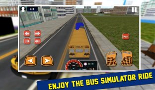 School Bus Drive Simulator2016 screenshot 2