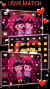 الحب موضوع لوحة المفاتيح screenshot 3