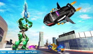 Flying Police Car Robot Hero: Robot Games screenshot 10