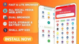 Splite Browser: All social media + dual browser screenshot 7