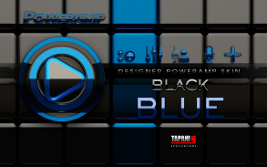 Poweramp skin Black Blue screenshot 0