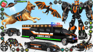 救急車 犬のロボット 車のゲーム screenshot 4