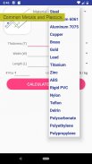 Profile Weight Calculator - Metals and Plastics screenshot 3
