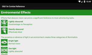 D&D 5e Combat Reference screenshot 1