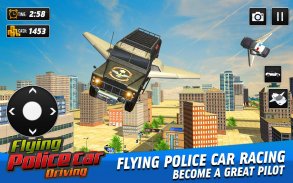 Guida in auto della polizia volante: Real Car Race screenshot 4