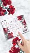 Marble Red Rose Keyboard Theme screenshot 3