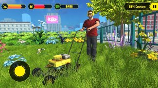 Lawn Mowing Grass Cutting Game screenshot 0