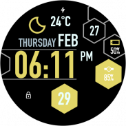 Hexane Watch Face and Clock Live Wallpaper screenshot 1