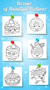 Cupcakes Coloring Book Glitter screenshot 1