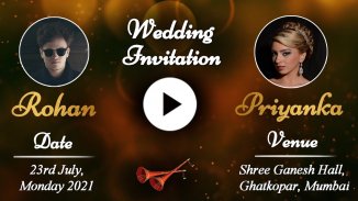 Wedding Invitation Video Maker screenshot 0