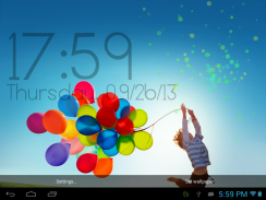 Galaxy S4 - Digital Clock LWP screenshot 1