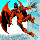 Flying Superhero Robot Transform Bike City Rescue