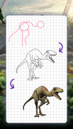 Cara melukis dinosaur. Pelajaran menggambar screenshot 2