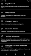 Account Settings for Facebook screenshot 0