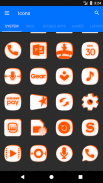 Inverted White and Orange Icon Pack Free screenshot 12