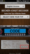 Becker 4Digit Radio Code screenshot 1