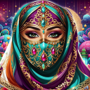 Arabic Muslim Hijab Wedding Icon