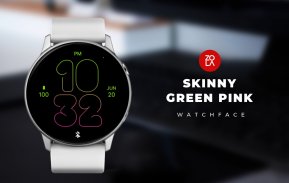 Skinny Green Pink Watch Face screenshot 0