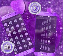 Purple Glitter Launcher Theme screenshot 1