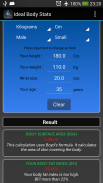 Ideal Gewicht -Stats BMI / BFI screenshot 2