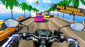 Moto Bike Highway Rider Traffic Racing 2020 screenshot 0