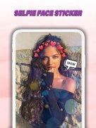 Selfie Face Sticker - Live Beauty Camera screenshot 1