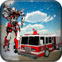 camion pompiers robot transformation hiver neige