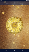 Gold Glitter Clock Wallpaper screenshot 4
