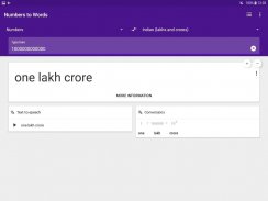 Numbers to Words converter screenshot 1
