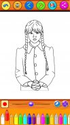 Coloring Book Wednesday Addams screenshot 0