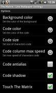 Live Wallpaper of Matrix screenshot 1