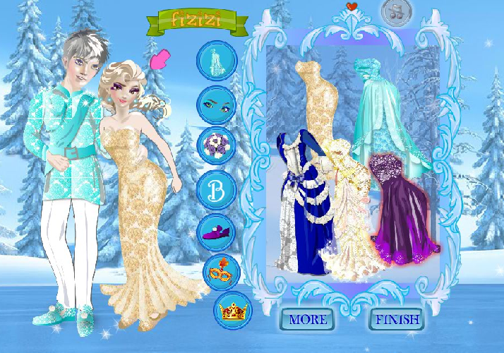 Snow King Dress up Game