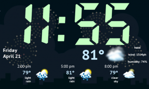 Weather Night Dock with clock screenshot 4
