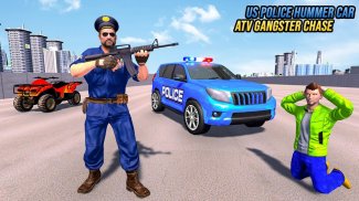 US Police Hummer Car Quad Bike Police Chase Game screenshot 9