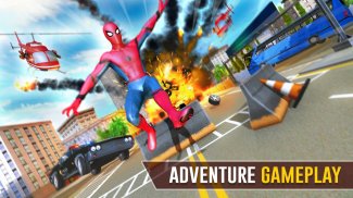 Spider Superhero : Super Rope Man Crime City screenshot 2