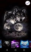 Wolf Lock screen Passcode, Neon Wolf HD Wallpaper screenshot 1