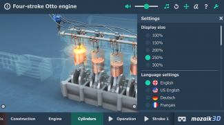 Четырёхтактный двигатель Отто, интерактивное 3D ВР screenshot 6