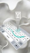 Pearl white & emoji pro keyboard theme screenshot 1