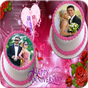 Anniversary Cake Photo Frame Icon