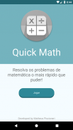 Quick Math - Resolva problemas de matemática! screenshot 2