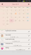 轻松女孩的时间表-简单邮票式日记/日程/日曆 screenshot 1