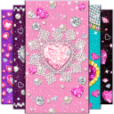 Diamond Hearts Live Wallpaper Free