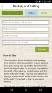 Quilting Calculators screenshot 3