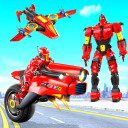 uçan moto robot kahraman vurgulu bisiklet oyunu Icon