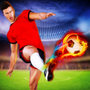 Russian Soccer Player in Action Icon