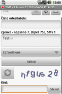 CZ SMS screenshot 2