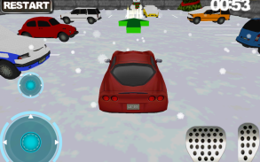 Car winter parking - 3D game screenshot 3